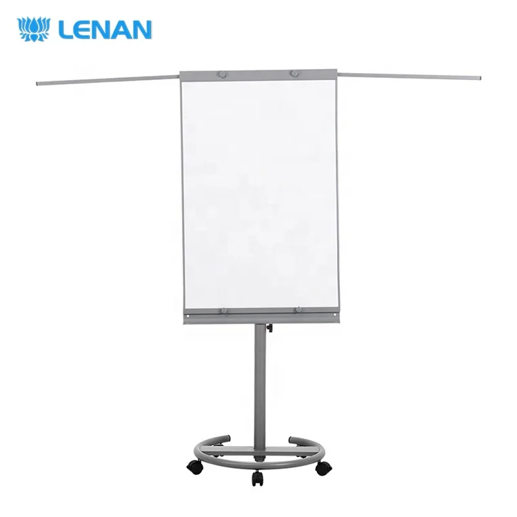 
High quality height adjustable flipchart easel mobile magnetic dry erase flipchart white board stand for office school 
