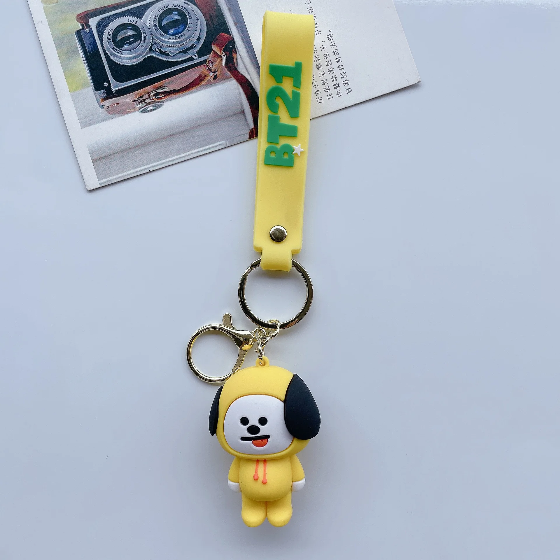 3D PVC cartoon anime keychain BT Boys Peripheral Q Edition Doll Keychain Car Bag Keyring Keychains rubber custom key chain