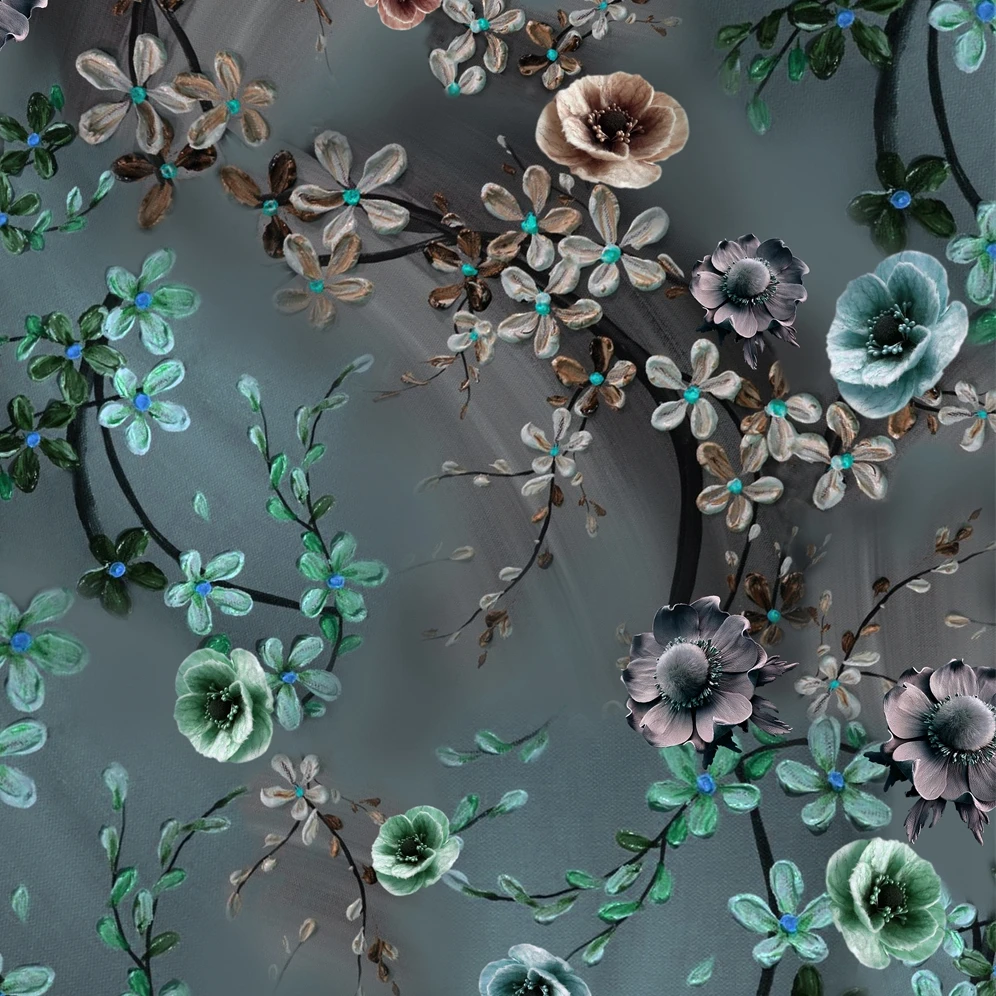 polyester 50 soft stretch satin chiffon custom summer styles design digital printing for women wedding party long dress fabric