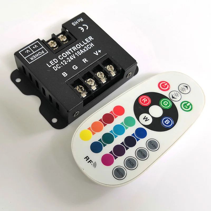18A 36A RGB светодиодный контроллер 24 ключа RF пульт дистанционного управления большой мощности 360 Вт для полосы света DC12-24V