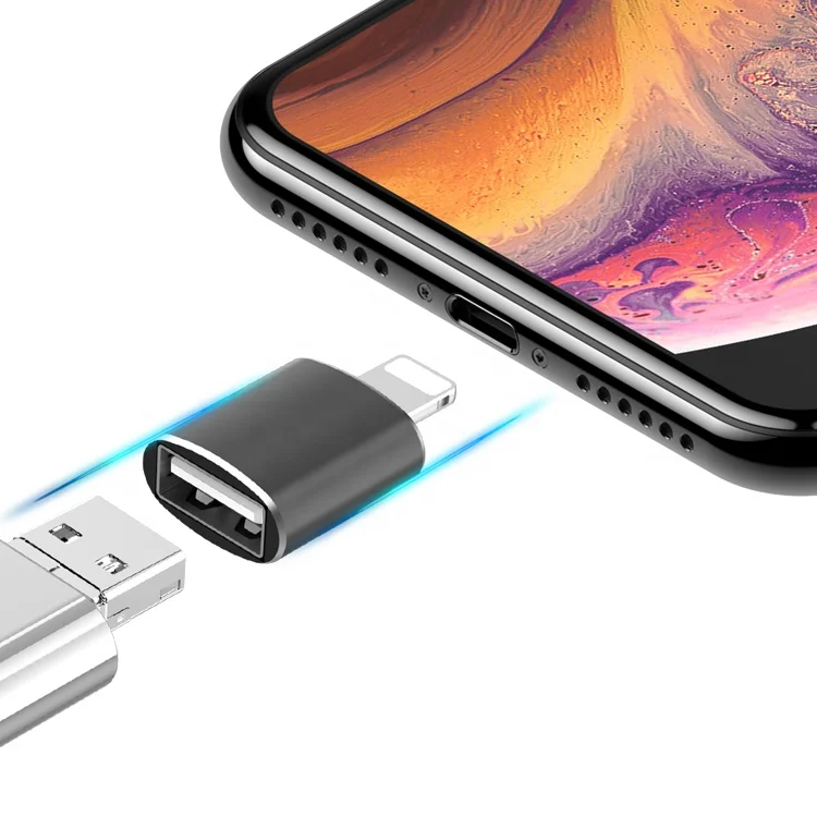USB OTG адаптер для смартфона Мини освещения кабель конвертер из цинкового сплава