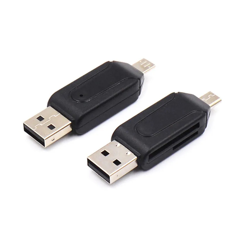 Hot Sale 2in1 Usb 2.0 Otg Adapter Sd Tf Smart Usb Card Reader For Mobile Phone