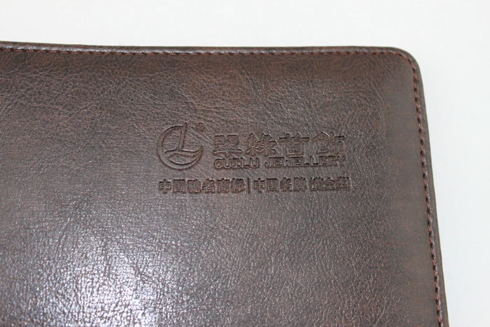Customize high quality pu leather ring binder / 3 ring binder /embossed A4 file folder