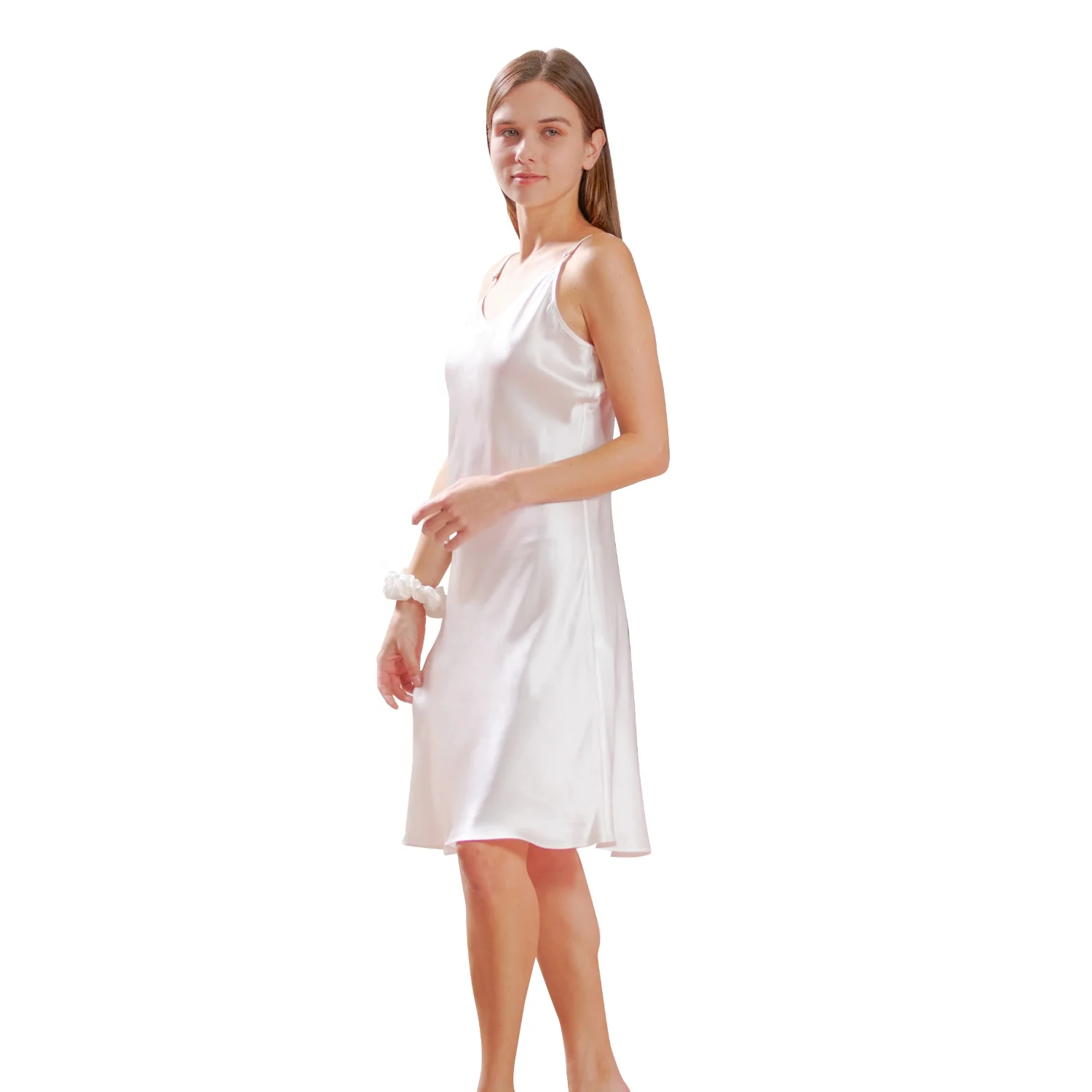 Factory OEM Pure Silk harness pajamas 100% silk dresses women silk sleepwear