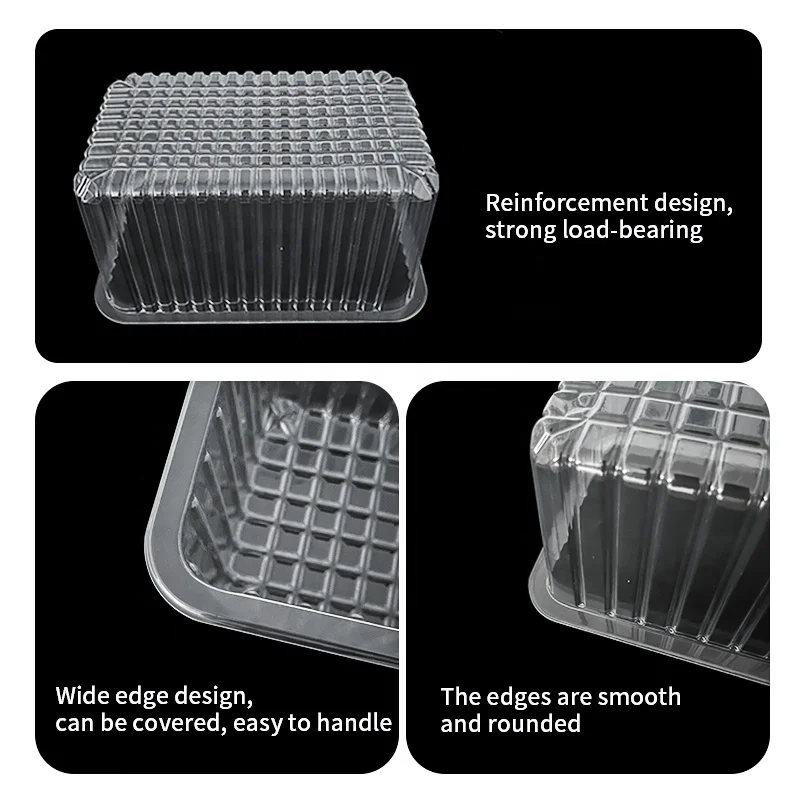 Food-grade PET Film Lid Plastic Box Clear Lettuce, Cabbage, Tomatoes, Peppers and Herbs Clamshell Package Fresh Vegetables