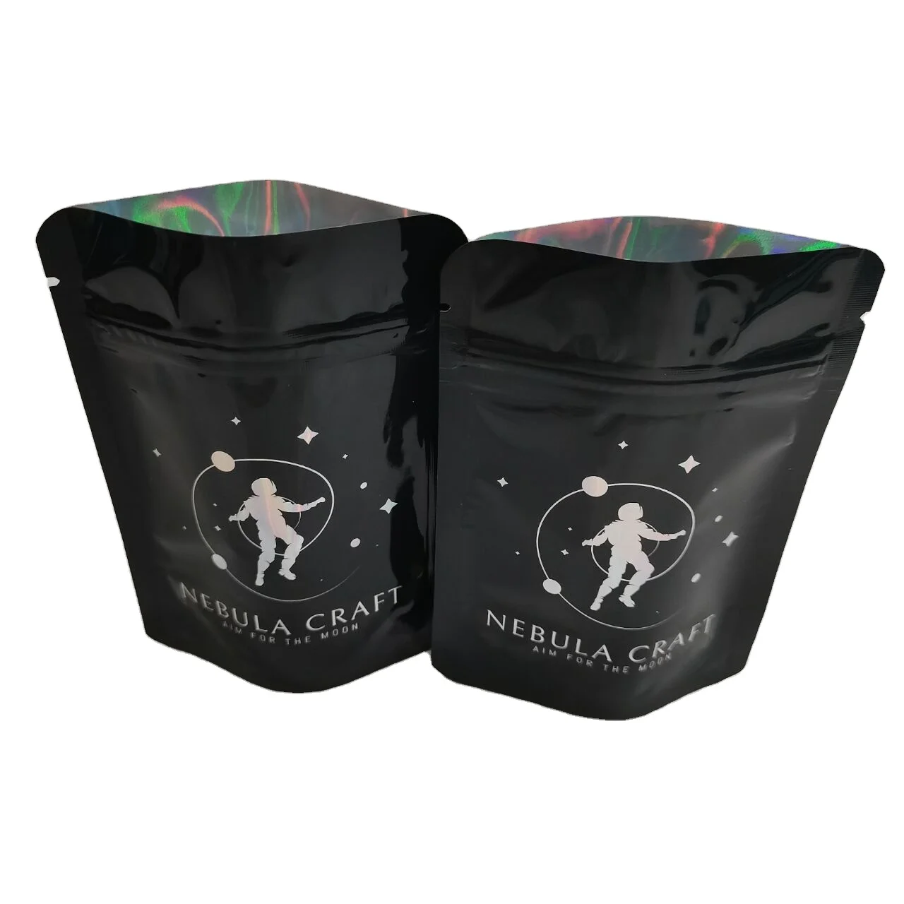 Custom matt light food packaging zip lock silver mylar aluminum foil Plastic Bags