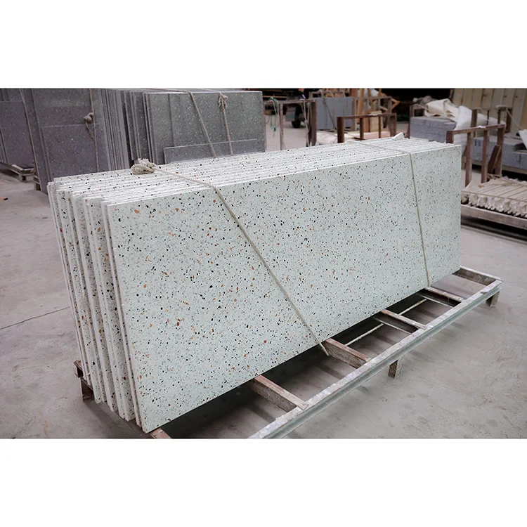Artificial  Top Quality Wall Stone Tile Quartz Attractive Press Terrazzo Slab