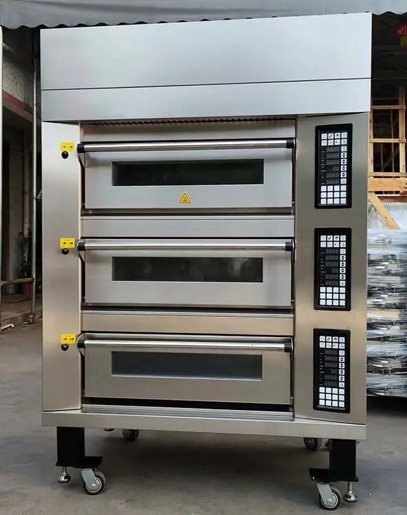 Разумная цена конвекционная печь газовая выпечка хорошая для коммерческой выпечки 32 лотка Вращающийся торт с воздухом и водой