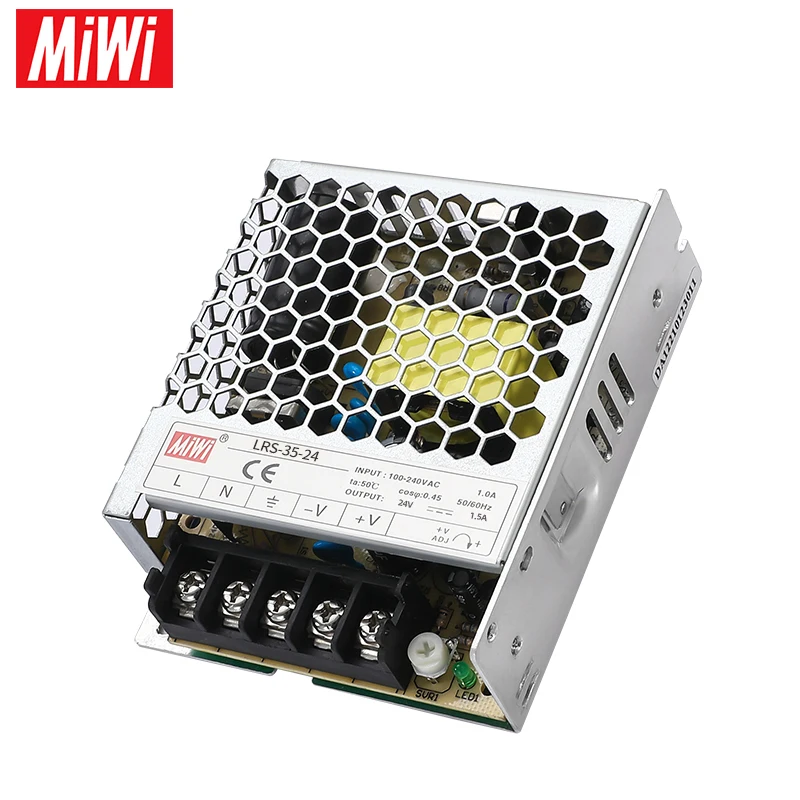 MIWI LRS-35-24  Yueqing Manufacturer LRS 35W slim Power Supply 24VDC 1.5A for CCTV