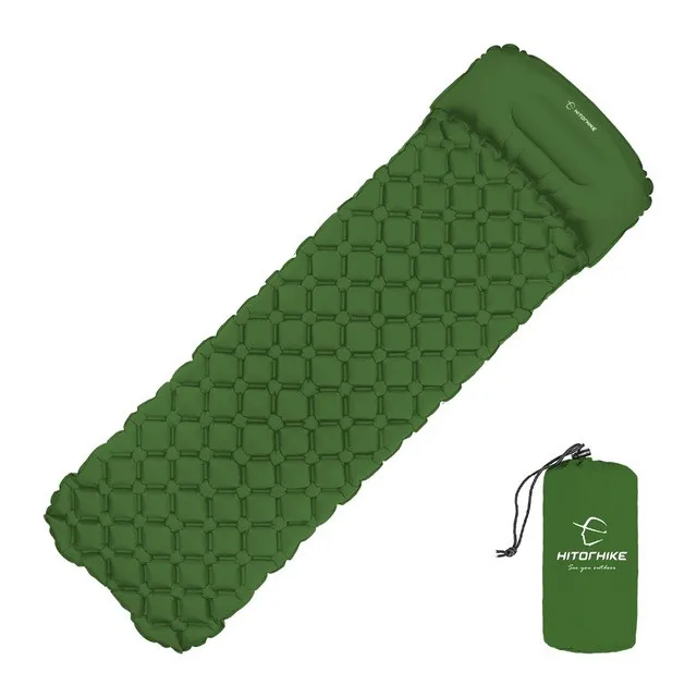 Hithorhike Camping Mat Sleeping Mat Inflatable Mattress Sleeping Pad with attached pillow