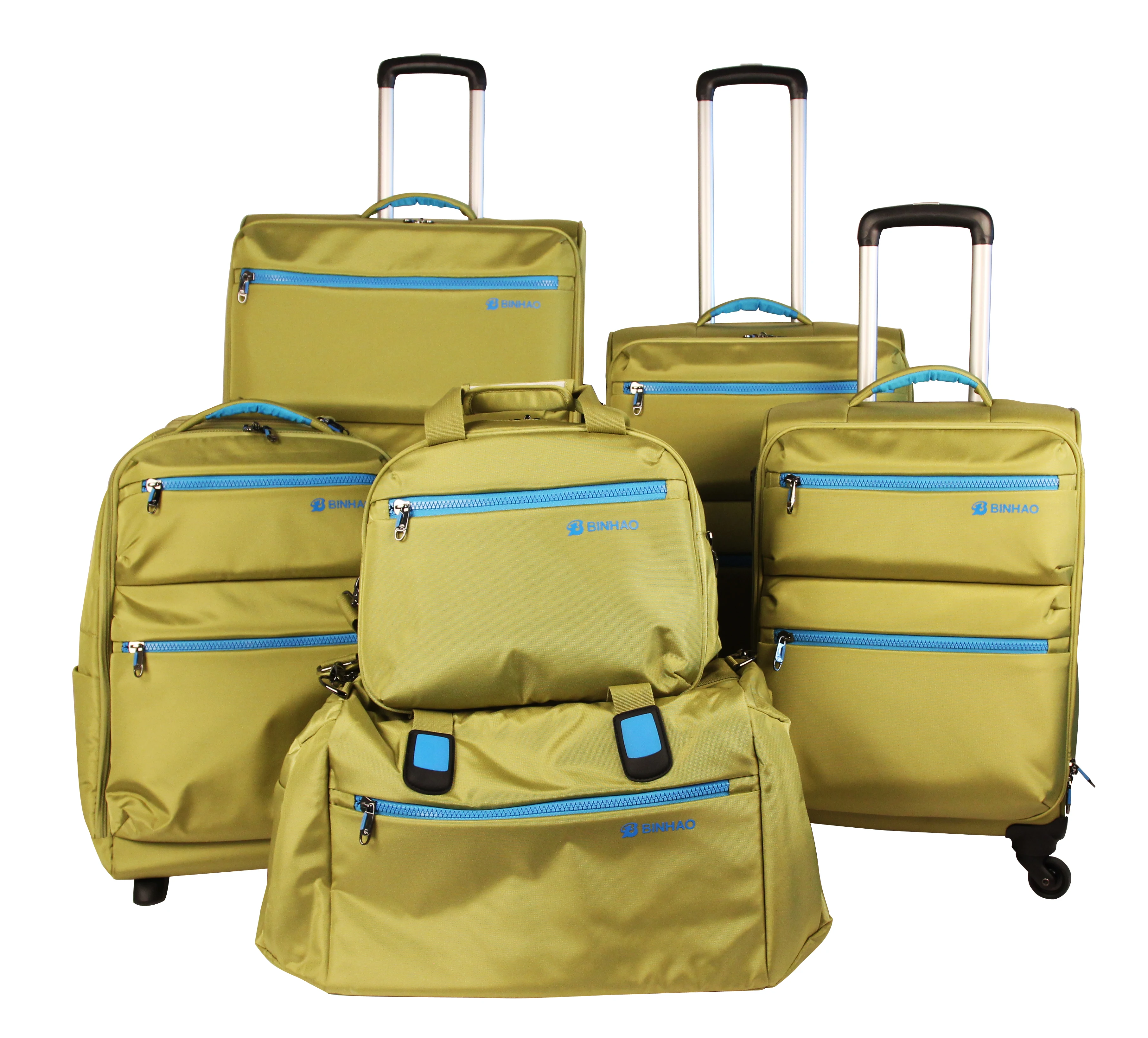 BINHAO 6 Pieces cloth Luggage Sets Classic Large Capacity Oxford cloth Trolley Luggage Suitcase Factory OEM ODM