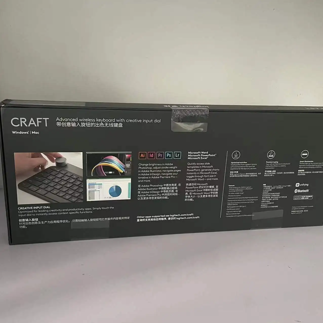 Беспроводная клавиатура Logitech Craft универсальная с подсветкой и клавиатурой со смарт-кнопкой