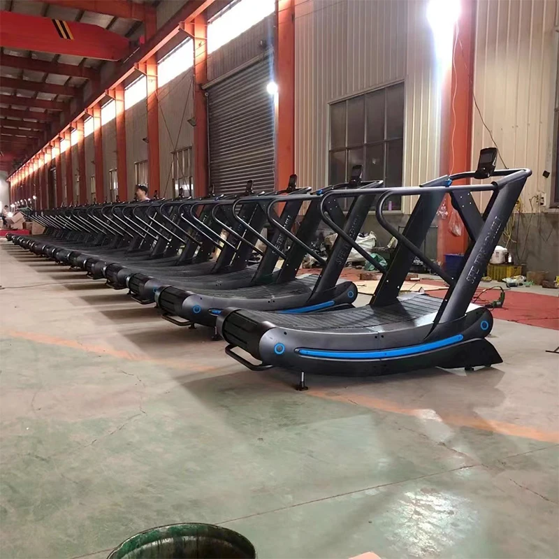 Exercise Air Runner cardio equipment Non-Motorized Unpowered Curved Treadmill With Fast Speed Treadmill For Sport Equipment