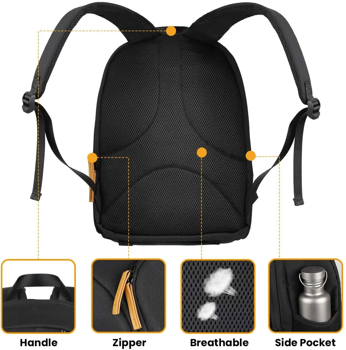Multi-functional Camera Backpack Waterproof Camera Bag Large Capacity Camera Case with 15 Inch Laptop Compartment