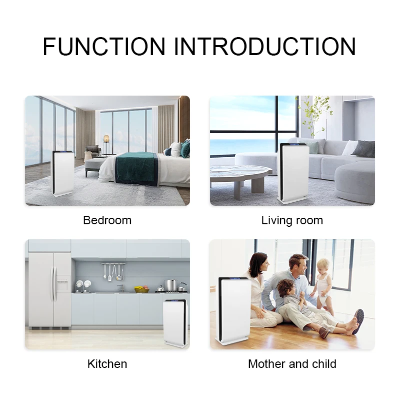 Commercial Air Purifier In Air Purifiers With Uvc Light True Hepa Filter Super Large Air Volume For Office School Hotel Hospital