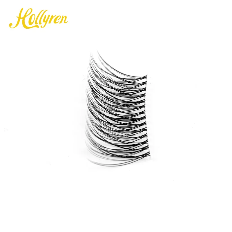 Hollyren Individual Eyelash Extensions DIY Segmented 0.03mm Superfine Band Private Label Eyelash Extensions Kit with Glue