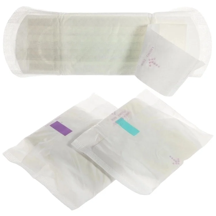 OEM ODM Pure White Biodegradable Menstrual Pad Soft and Anti-Rash Organic Cotton Sanitary Napkin Eco-Friendly