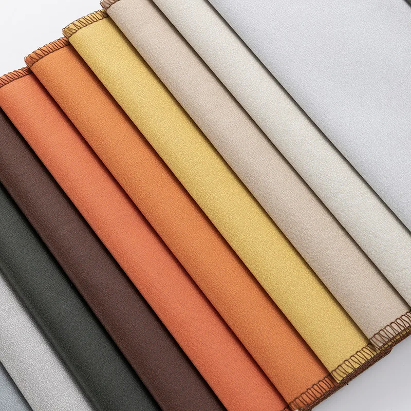 Soft 0.85 mm Imitation Suede Leather  Fabric Artificial Faux Synthetic PU Leather for Sofa Bags and Shoes Lining Sofa