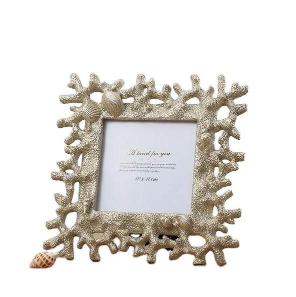 Resin Mediterranean picture photo frame coral frame picture frame