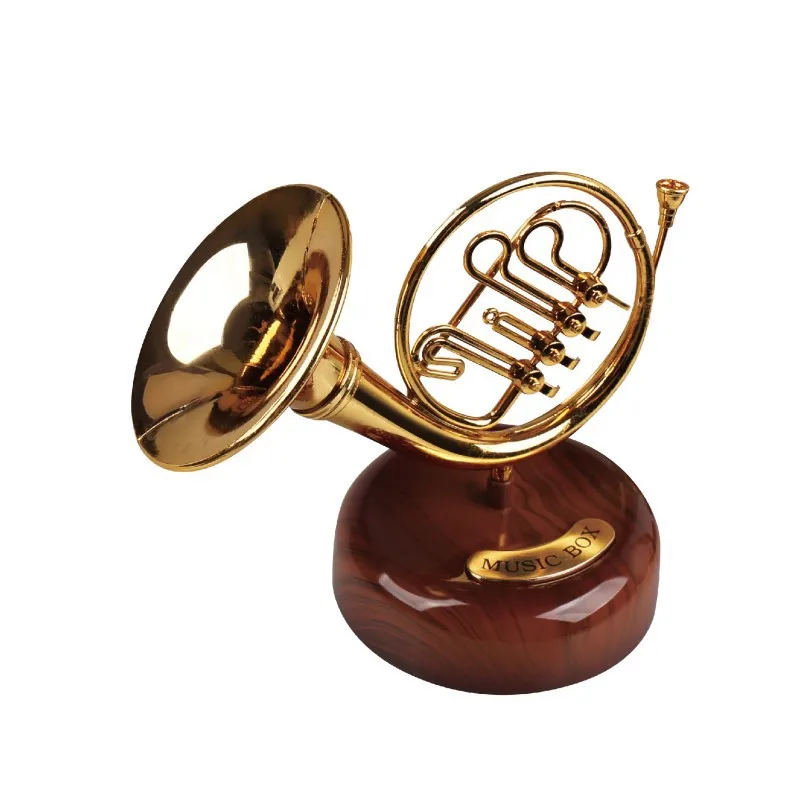 Rotating Music Box Creative Vintage Musical Box with Rotating Base 360 Degree rotatable Music Box