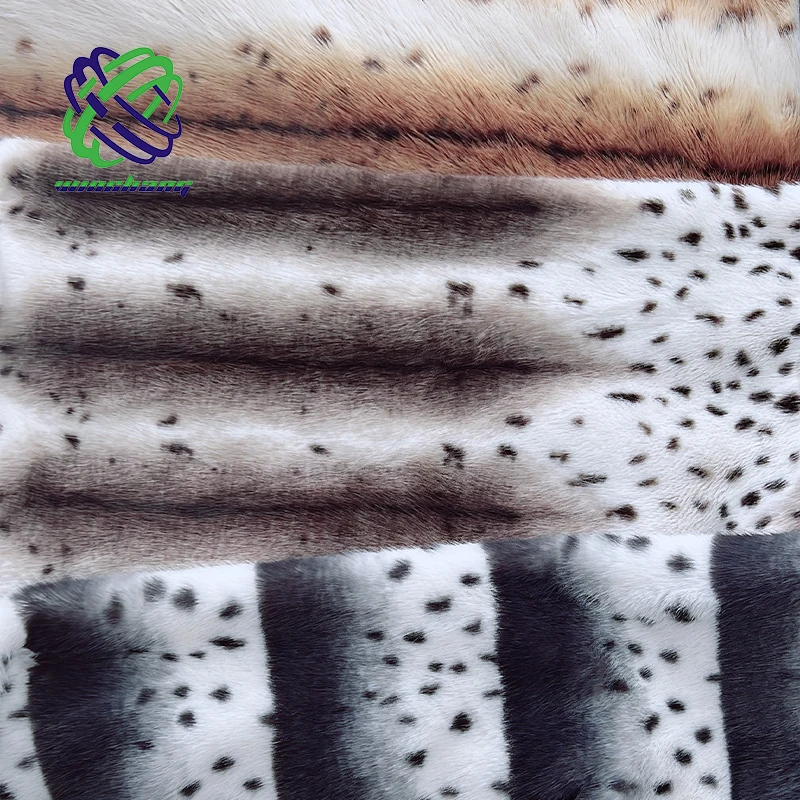 2023 Russia hot sales lynx fur wholesale lynx cat artificial long pile fox plush faux fur fabrics for winter jacket