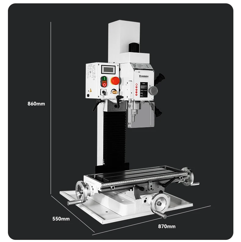 WMD25V Vertical Drilling and Milling lathe high precision manual mill drill lathe small milling machine