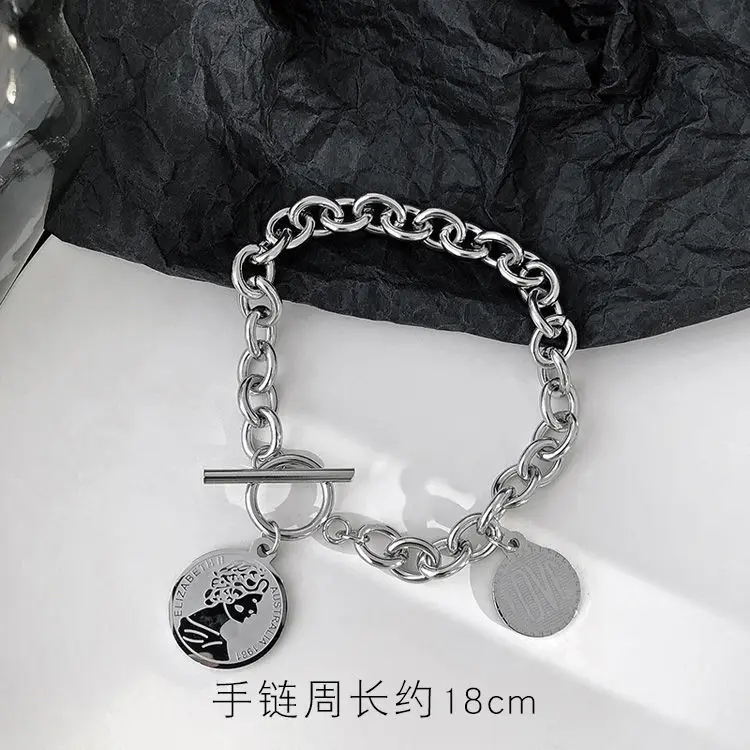 According to good color, hip hop hipster ins bracelet female fashion net celebrity cold wind niche design simple hand jewelry