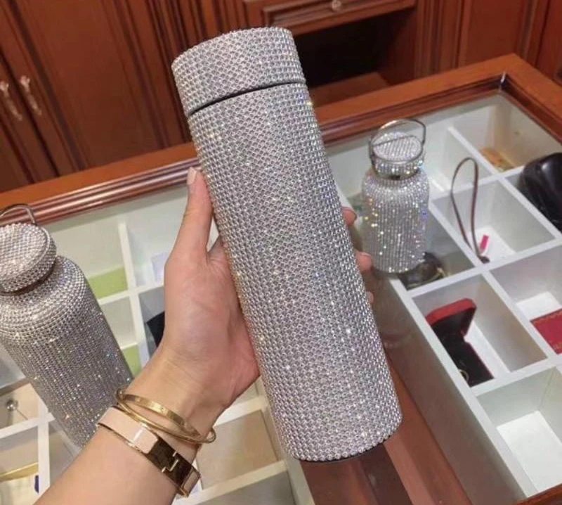 
 High Quality 480ML Water Bottle LED Display Temperature Thermoses Water Bottle  