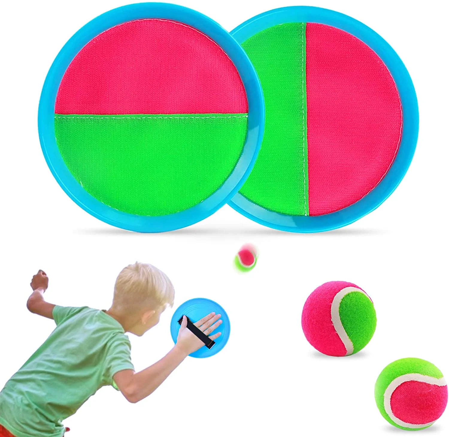 Outdoor Backyard Toss And Catch Ball Game Set Toys For Kids Outdoor Toss Sticky Catch Ball Sticky Velcro Ball Catch Game