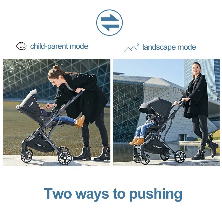 Novel Design 2019 HK Fair New Baby Stroller Baby Carriage with Triangle Design Strong Frame