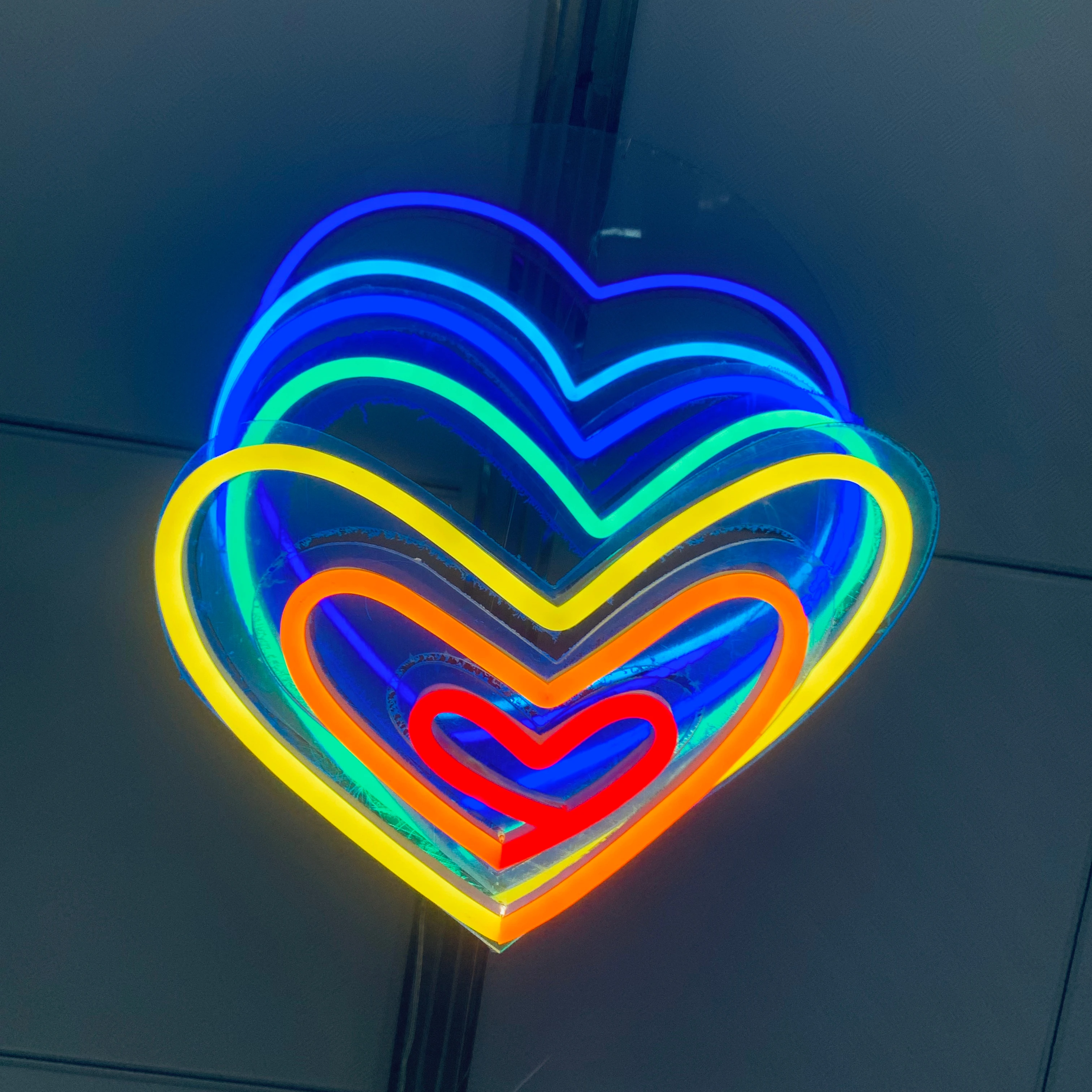 Custom Heart Shape PLED Design Neon custom neon sign Newest Hanging Home business  Wedding Corporate Lighting Gift Ideas