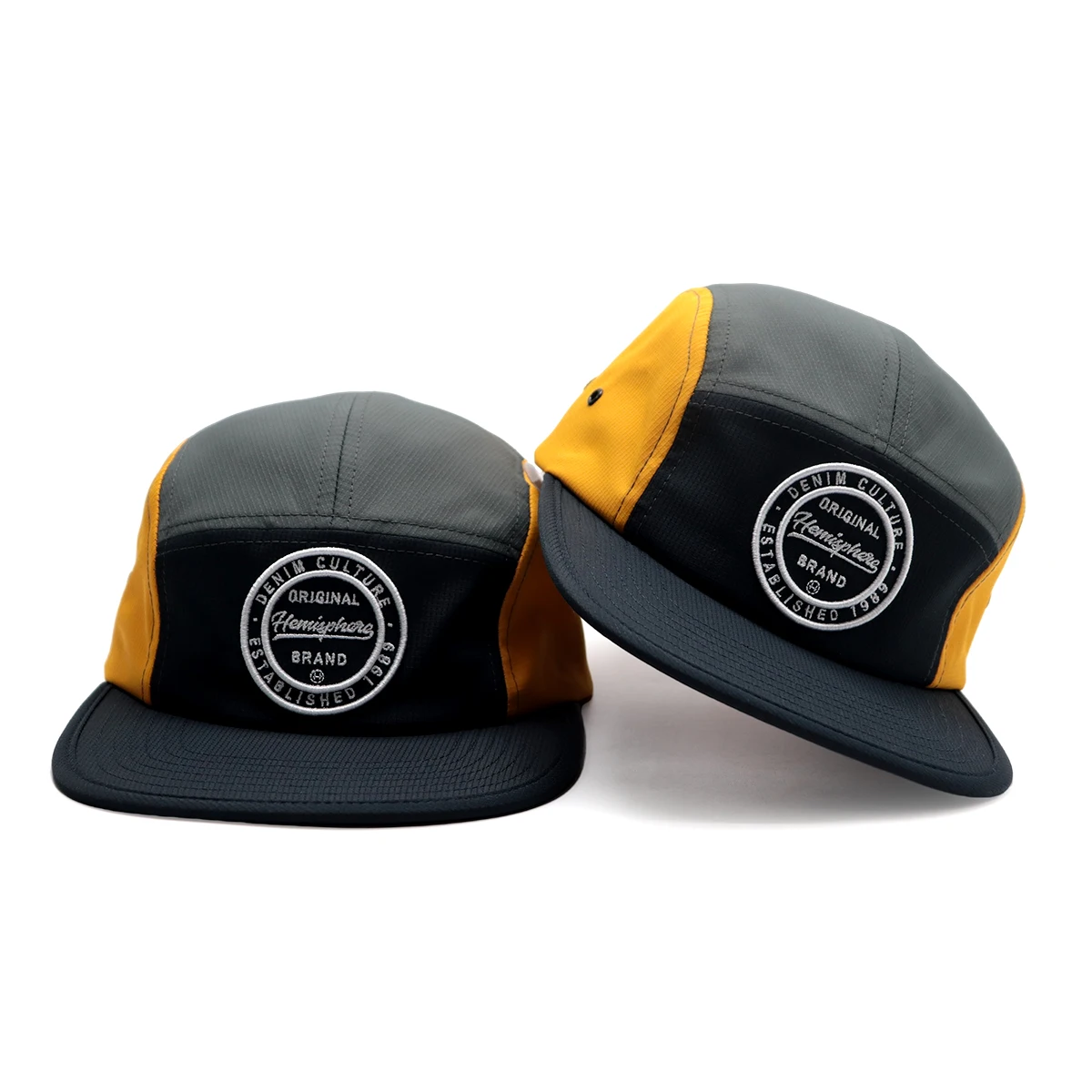 Snapback Cap Embroidered Logo Running Nylon Camp Custom 5 Panel Hat