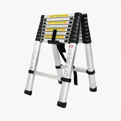 High quality A-type herringbone stable and adjustable aluminum alloy  foldable telescopic ladders