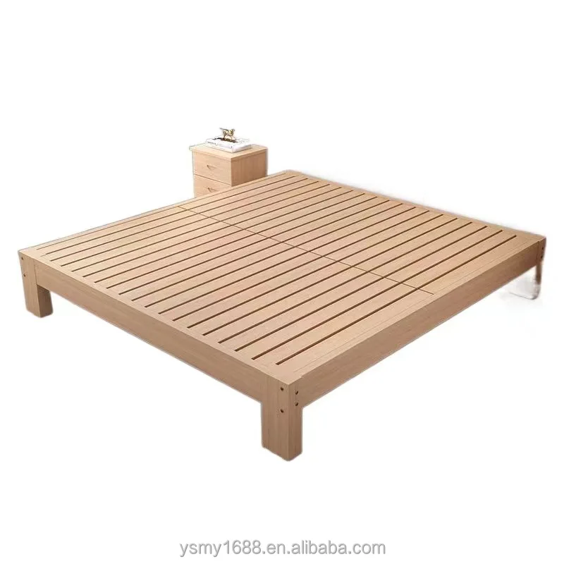 2024 Original Manufacturer Best Hot Selling Simple natural solid wood double bed