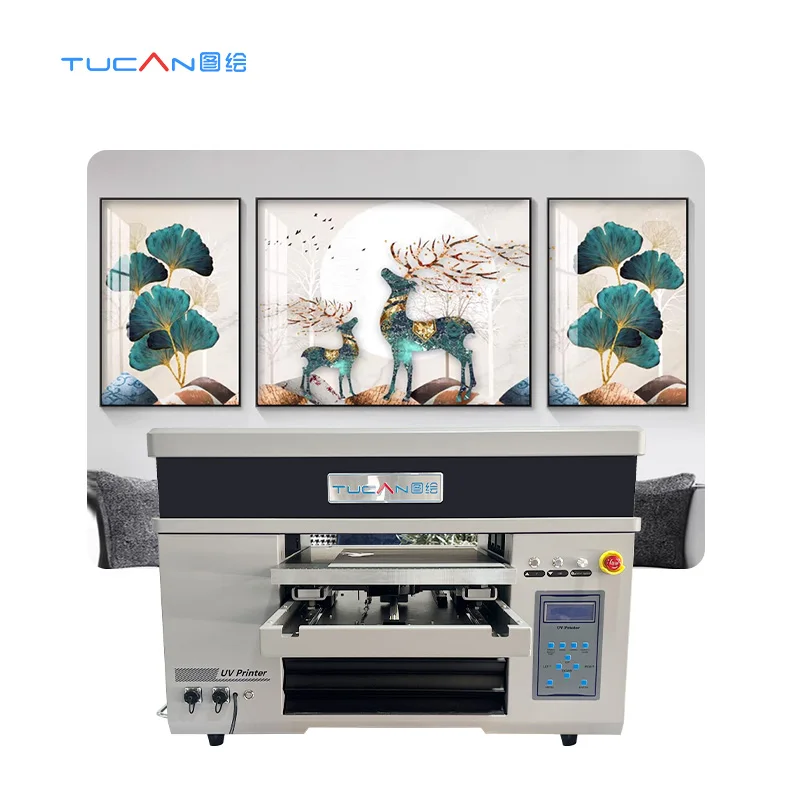 UV 4060 3 in 1 multi-function flatbed UV printer for acrylic cylinder for bottle UV DTF film sticker printing with XP600 I1600