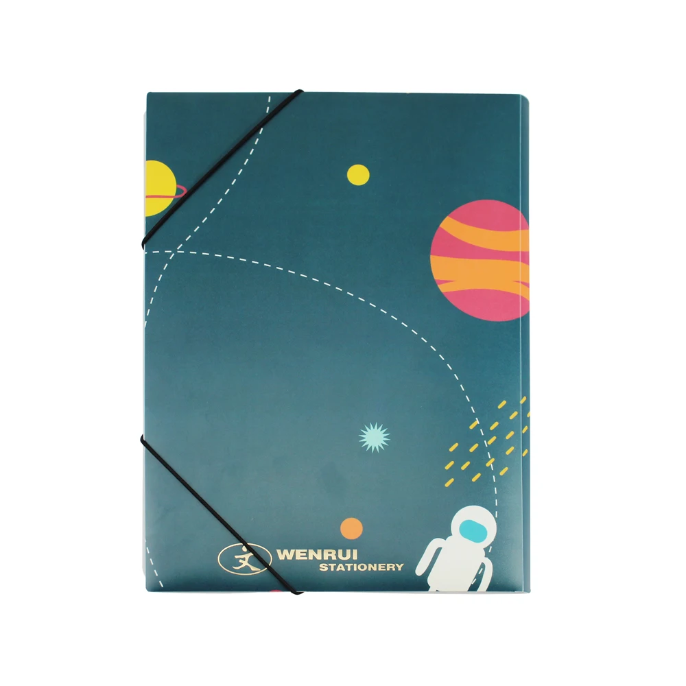 Customized Wholesale Stationery Office Supplies Flap Folder Plastic Folder With Elastic Bands Elastic File Folder