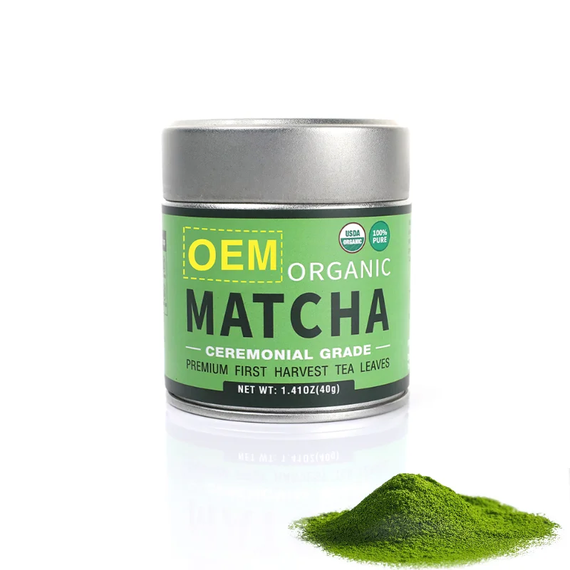 Customized Private label Matcha Green Tea Powder Wholesale Ceremonial Matcha Tin Packed for slim