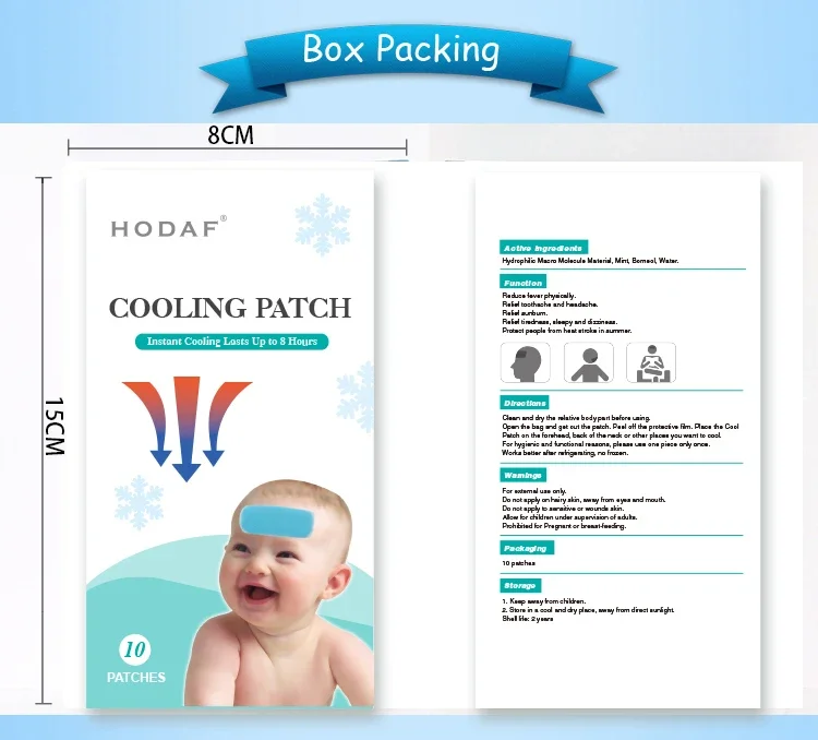 YTD New fever cooling gel patch infant fever cooling patch bed sheet cooling patch