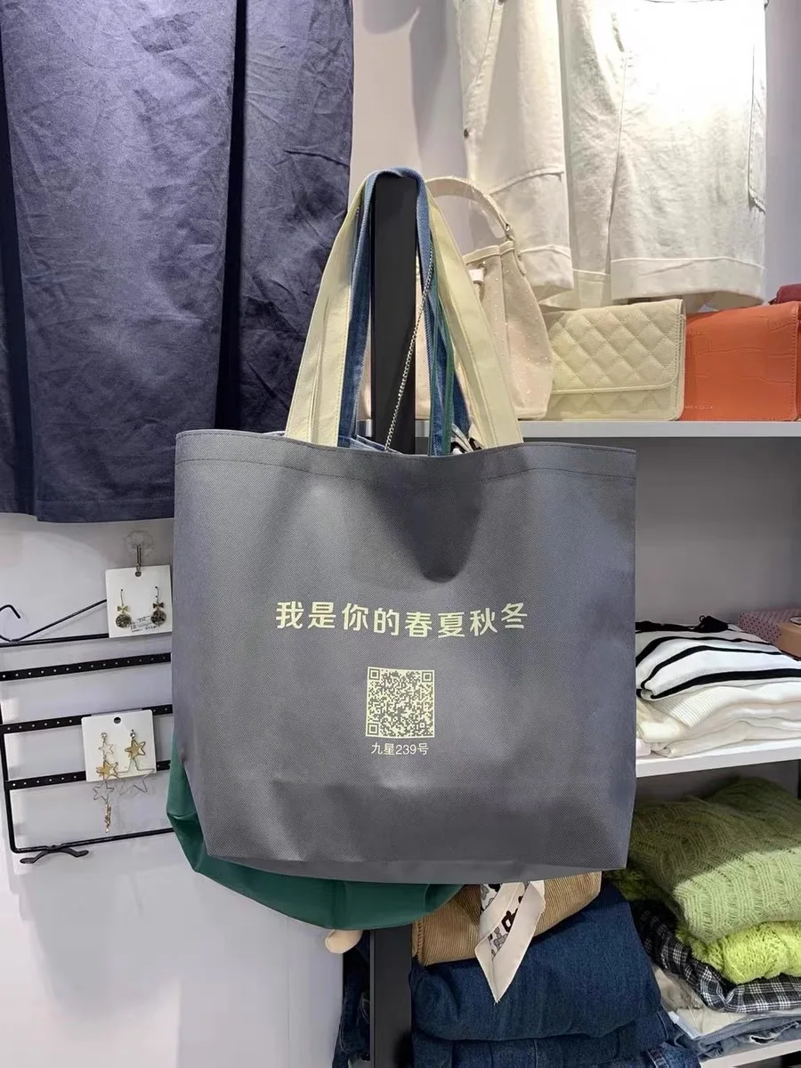 Eco Friendly Recyclable Customized print promotional non woven bag pp shopping