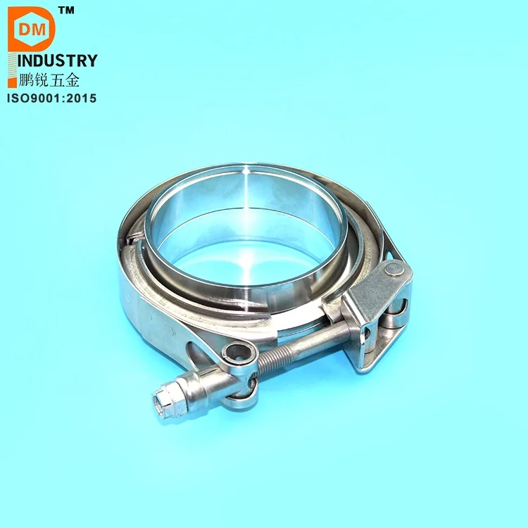 V-образный хомут с фланцами с логотипом на заказ, готовый к отправке от 1,5 до 6 дюймов