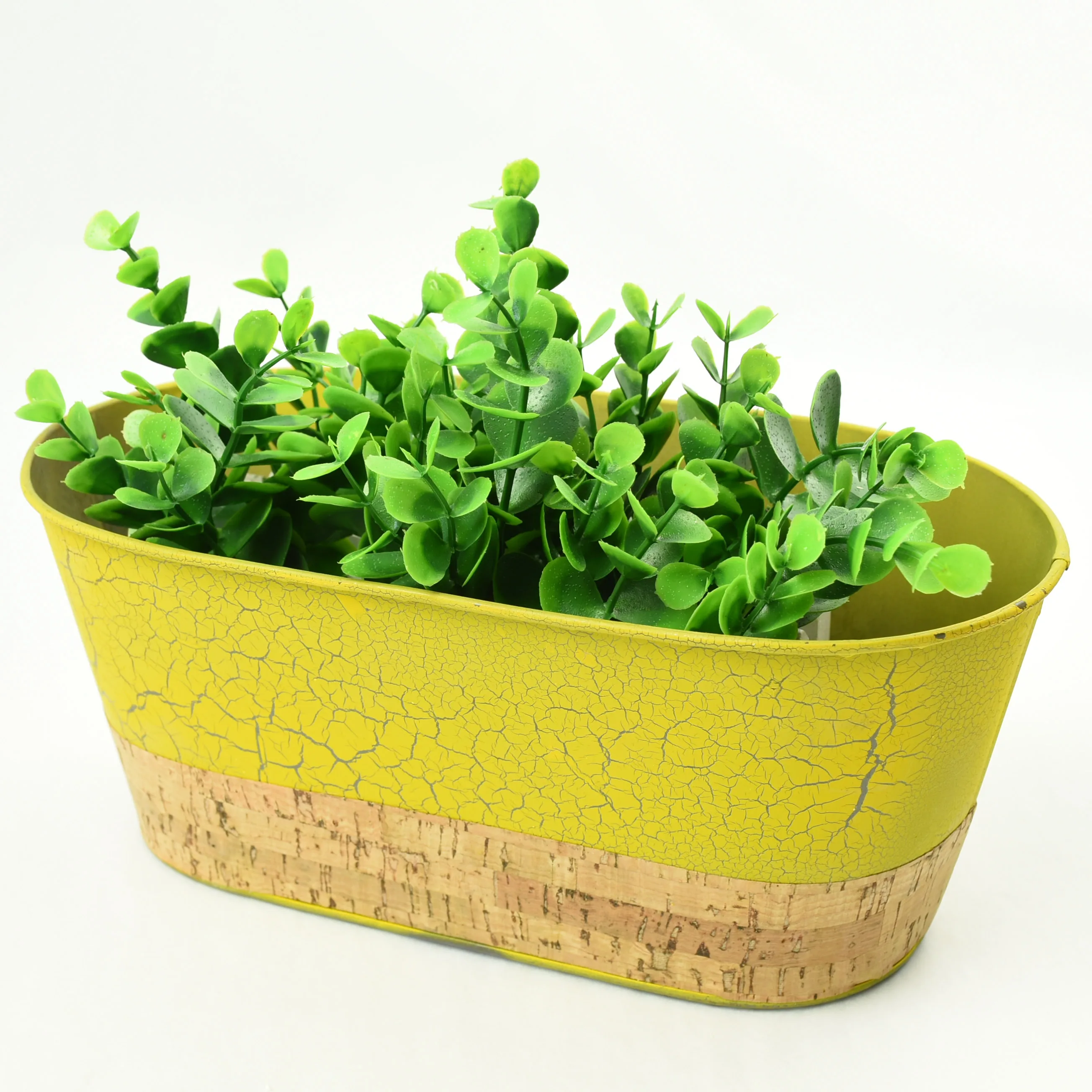 GY BSCI Metal Flower Pot Home Classical Decor Metal Flower Buckets Herb Garden Planter Pot Bucket