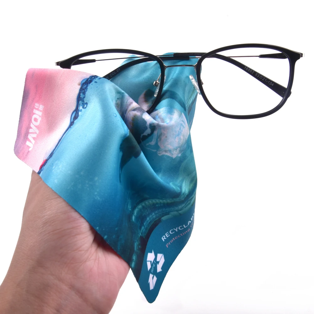 JAYQI Custom High Quality Microfiber RPET Soft Cases Pouch Bag With Clean Cloth For Sun Glasses Sunglasses Eyeglasses