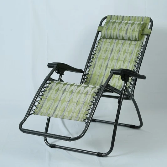 
Outdoor wicker metal folding zero gravity chair camping reclining lounger chair for office nap 