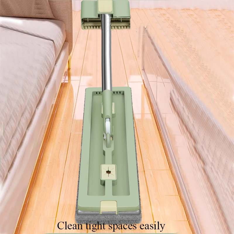 IMAXX Household Microfiber Fabric Squeeze  Flat mop Magic handle lock Hands free Dry and Wet Mop for Cleaning Floor
