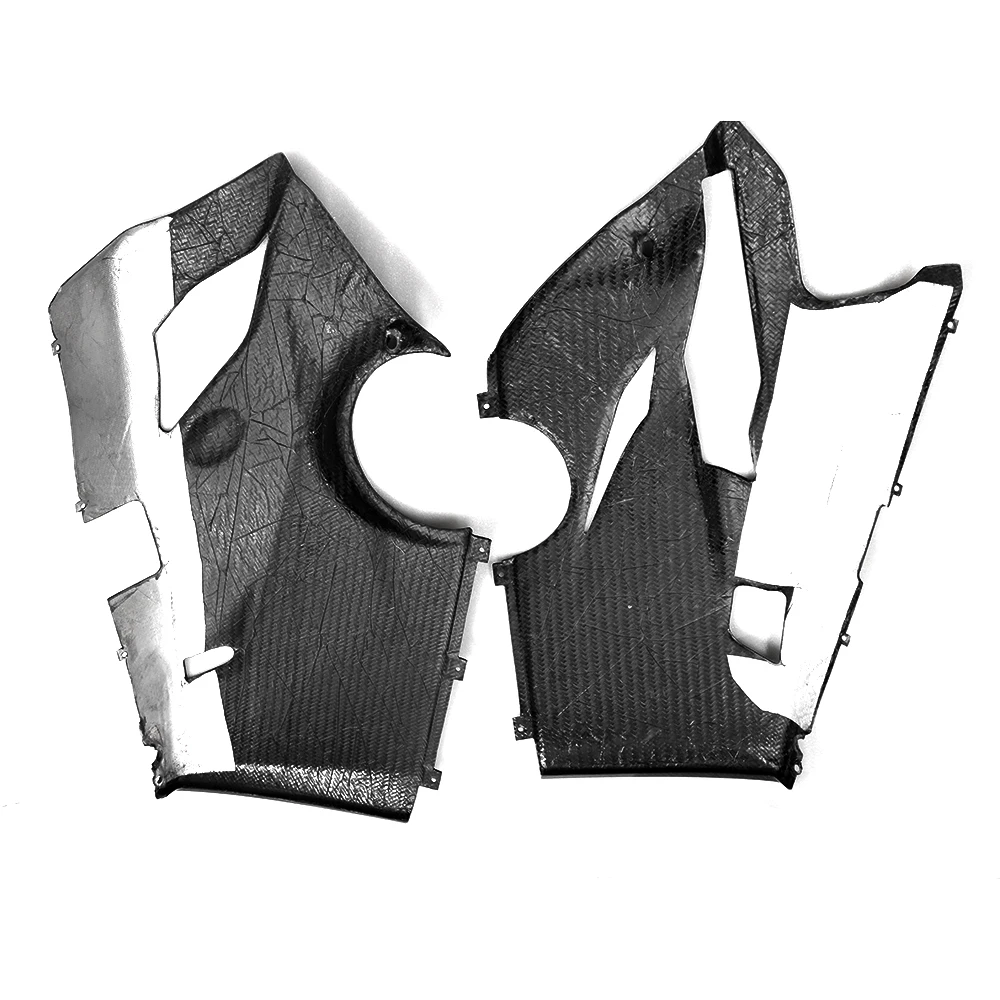 Carbon Fiber Motorcycle Belly Chassis Side Panel Fairing Cowl Gloss 100% Twill Weave for Ducati Panigale V4 2018-2020