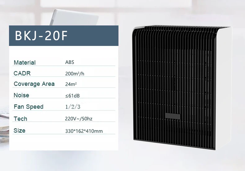 Smart Low Noise Portable Multiple Filtration Air Purifier HEPA Filter  Dust Sensor for Home Commercial Use  Wholesale