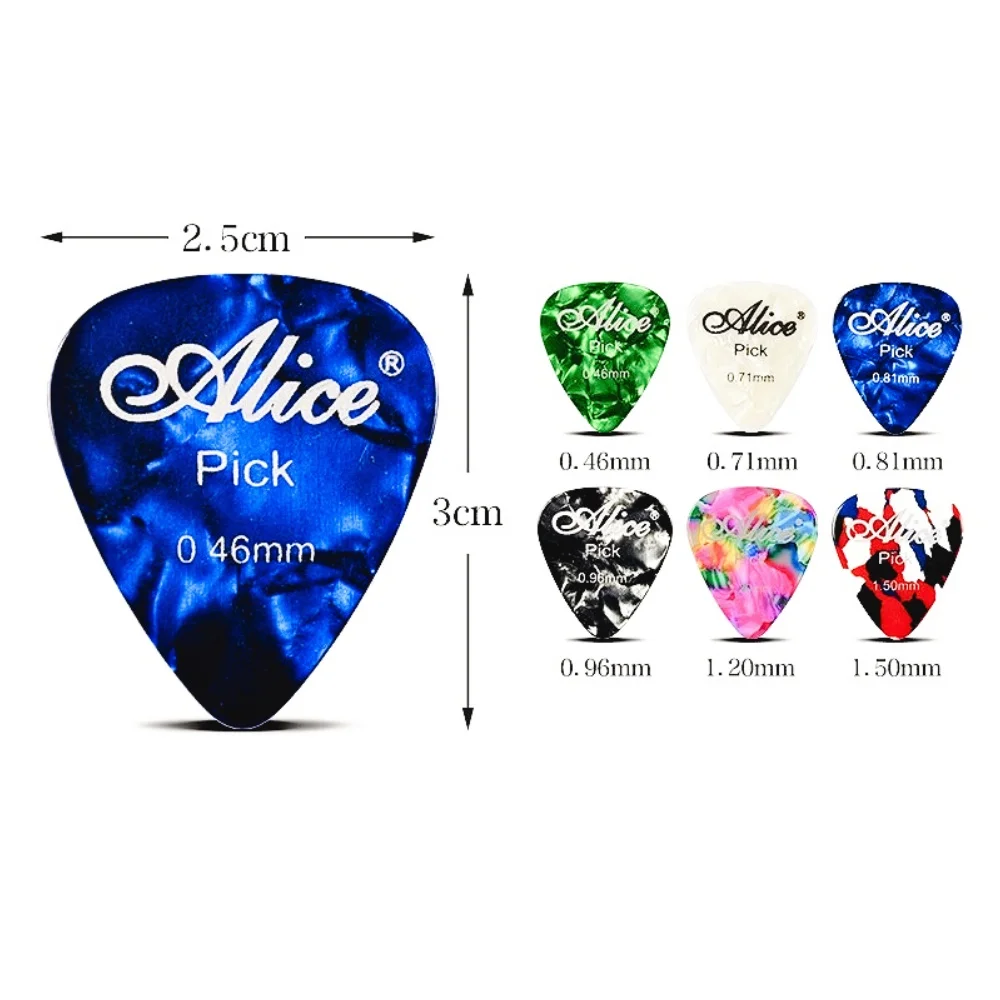 JELO YTK-2 6 pcs 0.46/0.70/0.81mm Color Celluloid Guitar Picks Plectrum Accessories for Ukulele Guitar Bass Parts & Accessories