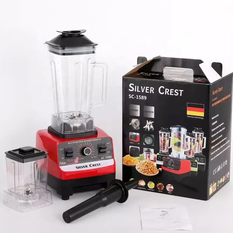 Silver Crest Heavy Duty Power Blender for Hotel Use Low Noise ABS Housing Features Ice Crushing and Heating Function