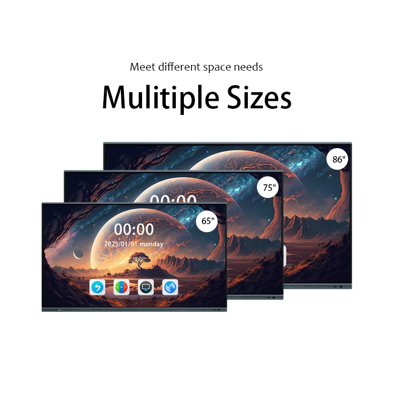 TACTEASY Android 13 DLED 75inch Office meetings Digital Smart board flat panel Interactive Whiteboard