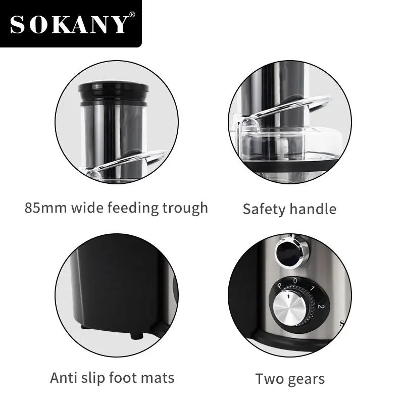 SOKANY Product SK-191 4 In 1 Electric Fresh Fruit Juice Juicer Extractor Machine And Orange Citrus Beauty Blender Bottle Cup